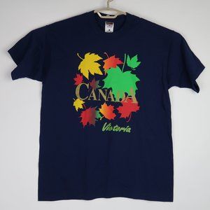 Victoria Canada T-Shirt Maple Leaves L